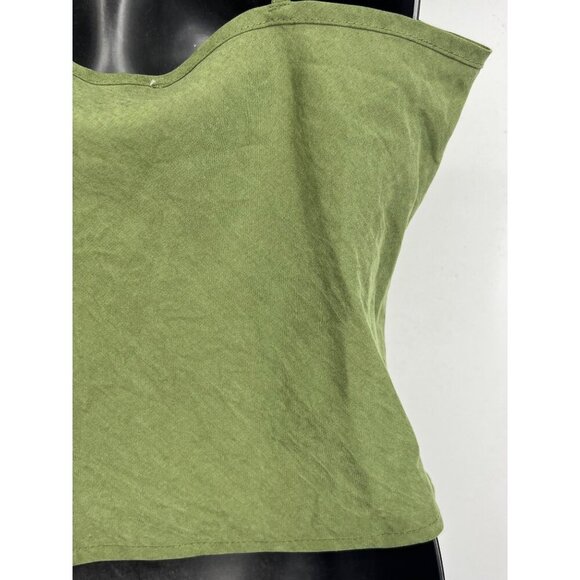 Princess Polly Size 6 Top Blouse Women Olive Green Spaghetti Strap Camisole New - Picture 6 of 10